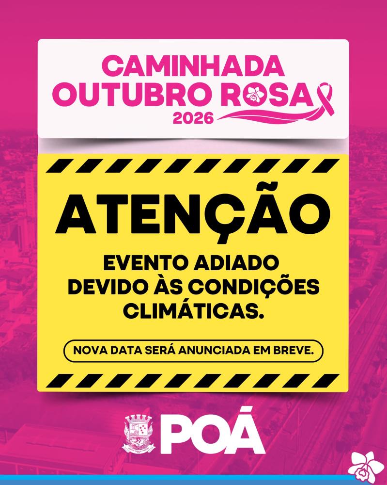 Poá adia Caminhada Outubro Rosa por previsão de chuvas fortes
